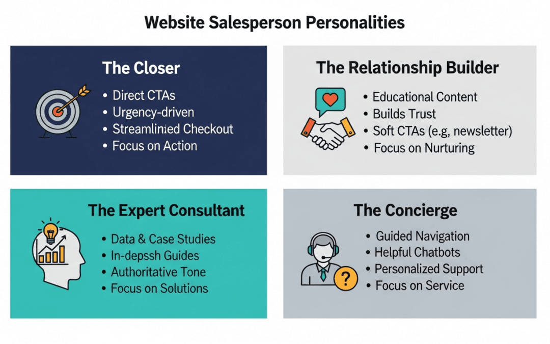 What Type of Salesperson Is Your Website? Identify Its Personality and Optimize for Conversions