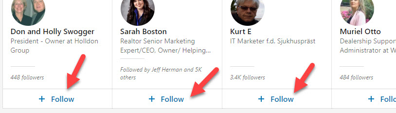 Finding LinkedIn Followers - Step 4